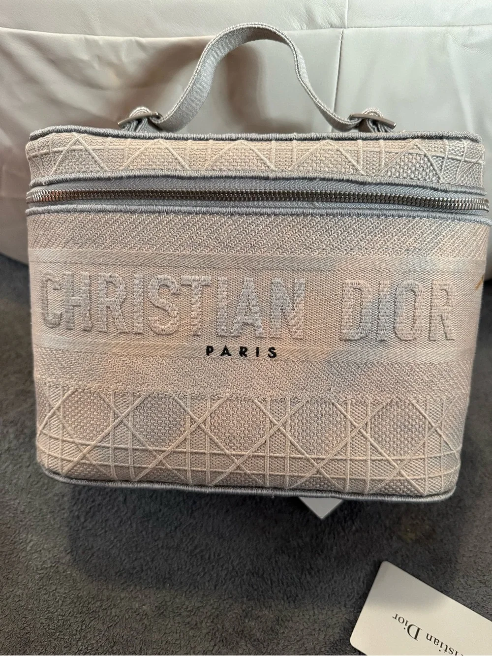 Dior Embroidered Canvas Vanity Case
